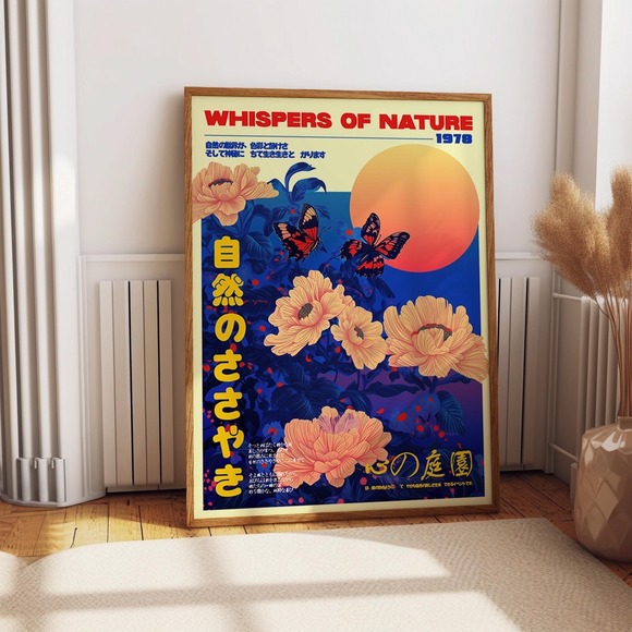 Poster126 Other - Butterfly And Flower Wall Art - Whispers Of Nature 1978 Exhibition Poster